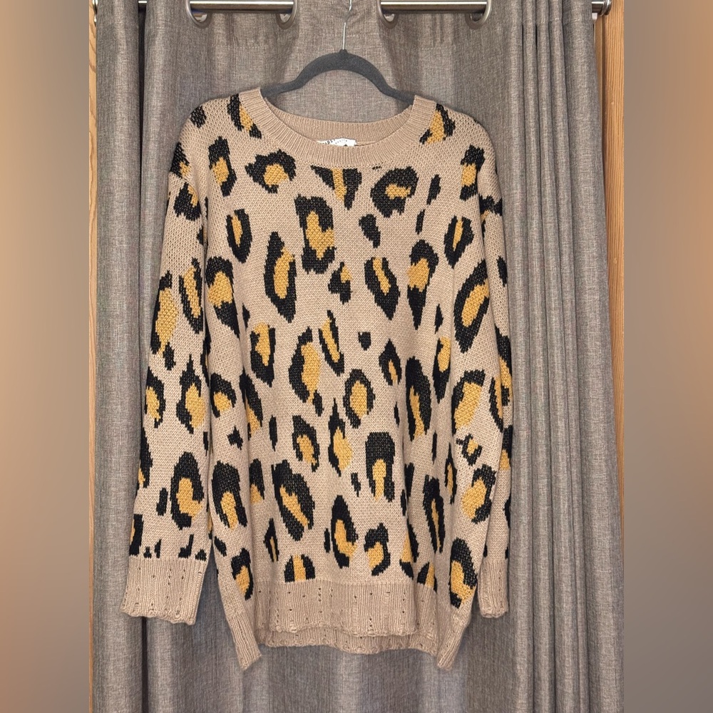 First Love Cheetah Print Sweater